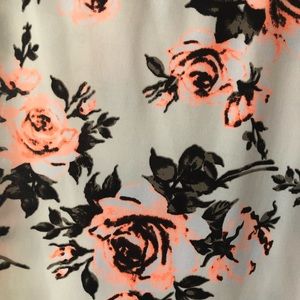 Really cute tank blouse with orange neon roses!